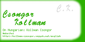 csongor kollman business card